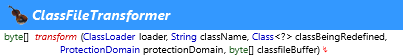 java.lang.instrument.ClassFileTransformer