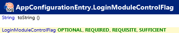 javax.security.auth.login.AppConfigurationEntry.LoginModuleControlFlag
