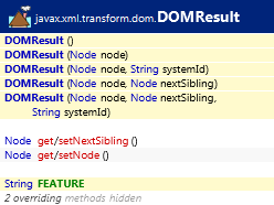 javax.xml.transform.dom.DOMResult