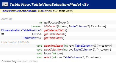 javafx.scene.control.TableView.TableViewSelectionModel