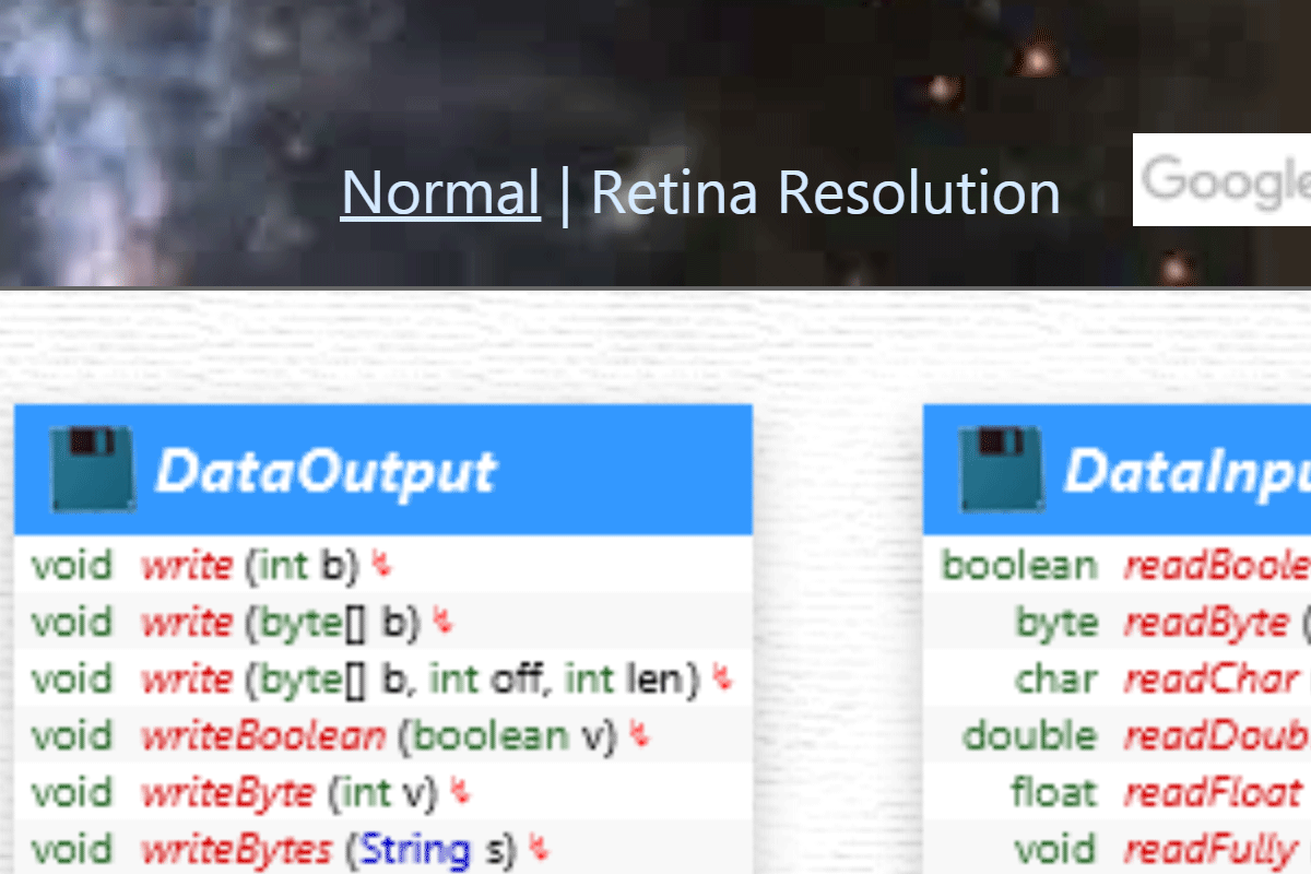 Retina Resolution